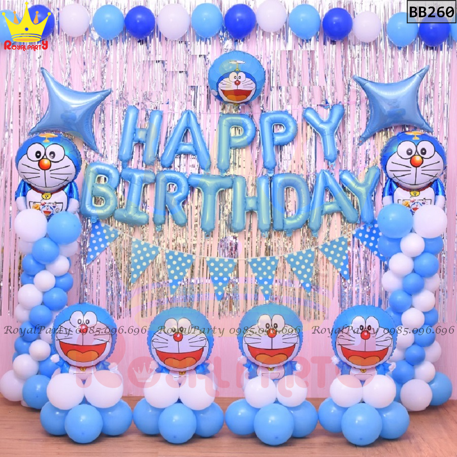 Sét bóng nhũ trang trí sinh nhật Doremon  Doraemon  Lazadavn